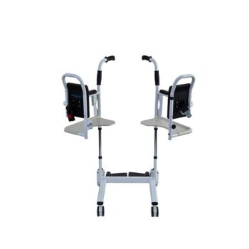 WOLAID Transfer Wheel Chair with Commode- Black