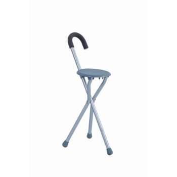 Wolaid Folding Seat Cane with Comfortable Round Handle- JL943L